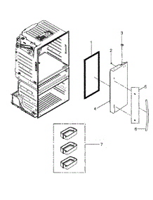 Right Door parts for Samsung Refrigerator RF4267HABP/XAA-00 from AppliancePartsPros.com
