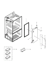 Right Door parts for Samsung Refrigerator RF268ABBP/XAA-00 from AppliancePartsPros.com