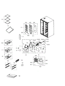 Fridge parts for Samsung Refrigerator RS265TDRS/XAA-IN01 from AppliancePartsPros.com