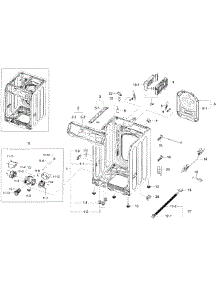 Frame & Cover parts for Samsung Washer WF42H5200AP/A2-00 from AppliancePartsPros.com