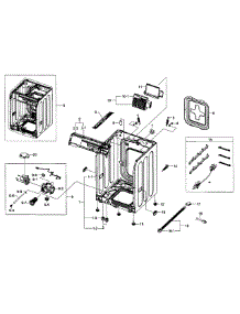 Frame & Cover parts for Samsung Washer WF393BTPAWR/A1-00 from AppliancePartsPros.com