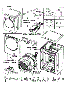 Main Assy parts for Samsung Washer WF419AAU/XAA-00 from AppliancePartsPros.com