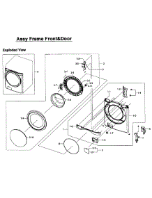 Front Assy parts for Samsung Washer WF457ARGSGR/AA-01 from AppliancePartsPros.com