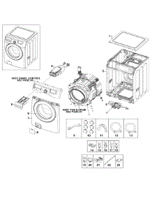 Main Assy parts for Samsung Washer WF220ANW/XAA-01 from AppliancePartsPros.com