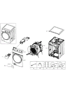 Main Section parts for Samsung Washer WF511ABR/XAA-03 from AppliancePartsPros.com