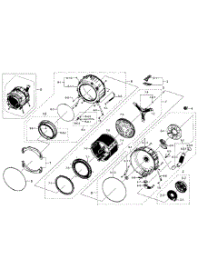 Tub-Drum parts for Samsung Washer WF350ANW/XAA-07 from AppliancePartsPros.com