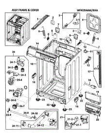 Frame Assy parts for Samsung Washer WF419AAW/XAA-00 from AppliancePartsPros.com