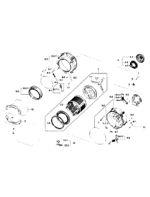 Drum Assy parts for Samsung Washer WF231ANW/XAA-01 from AppliancePartsPros.com
