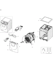 Main Asy parts for Samsung Washer WF45K6500AV/A2-00 from AppliancePartsPros.com