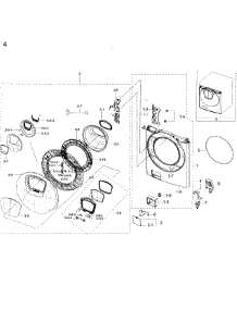 Frame Front & Door parts for Samsung Washer WF45K6500AV/A2-00 from AppliancePartsPros.com