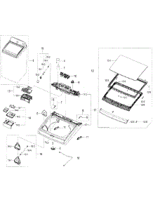 Cover Top parts for Samsung Washer WA50F9A6DSW/A2-01 from AppliancePartsPros.com