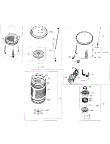 Tub Parts parts for Samsung Washer WA50F9A6DSW/A2-01 from AppliancePartsPros.com