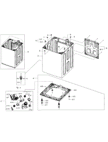 Frame parts for Samsung Washer WA48H7400AW/A2-02 from AppliancePartsPros.com