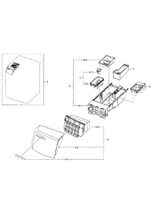 Drawer parts for Samsung Washer WF520ABW/XAA-07 from AppliancePartsPros.com