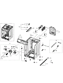 Frame parts for Samsung Washer WF520ABW/XAA-07 from AppliancePartsPros.com