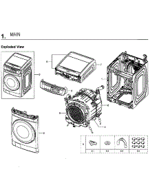 Main Assy parts for Samsung Washer WV55M9600AV/A5-00 from AppliancePartsPros.com