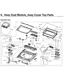 Dual Module-Top parts for Samsung Washer WV55M9600AV/A5-00 from AppliancePartsPros.com