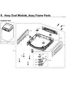 Dual Module-Frame parts for Samsung Washer WV55M9600AV/A5-00 from AppliancePartsPros.com