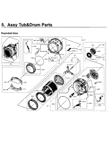 Tub / Drum parts for Samsung Washer WV55M9600AV/A5-00 from AppliancePartsPros.com