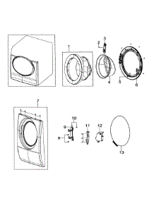 Front Assy parts for Samsung Washer WF316LAS/XAA-00 from AppliancePartsPros.com