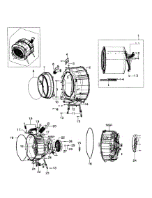 Drum Assy parts for Samsung Washer WF316LAS/XAA-00 from AppliancePartsPros.com