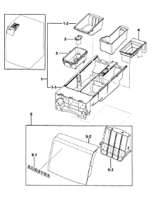 Drawer 1 parts for Samsung Washer WF431ABW/XAA-00 from AppliancePartsPros.com