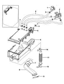 Drawer 2 parts for Samsung Washer WF431ABW/XAA-00 from AppliancePartsPros.com