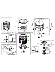 Tub Assy parts for Samsung Washer WA5451ANW/XAA-01 from AppliancePartsPros.com