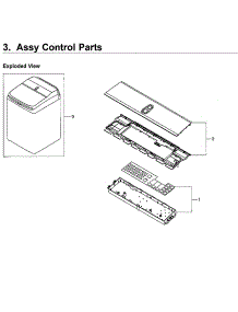Control Panel parts for Samsung Washer WA52M8650AW/A4-00 from AppliancePartsPros.com