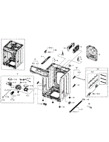 Frame parts for Samsung Washer WF520ABW/XAA-01 from AppliancePartsPros.com