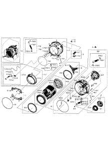 Tub-Drum parts for Samsung Washer WF520ABW/XAA-01 from AppliancePartsPros.com