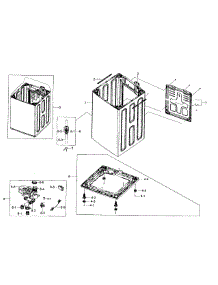 Frame parts for Samsung Washer WA50K8600AV/A2-00 from AppliancePartsPros.com