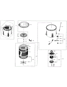 Tub Parts parts for Samsung Washer WA50K8600AV/A2-00 from AppliancePartsPros.com