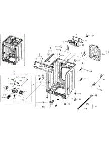Frame Section parts for Samsung Washer WF45H6100AP/A2-01 from AppliancePartsPros.com