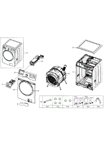 Main Section parts for Samsung Washer WF350ANR/XAA-01 from AppliancePartsPros.com