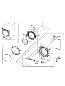 Front / Door Assy parts for Samsung Washer WF435ATGJWR/A1-01 from AppliancePartsPros.com