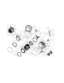 Tub & Drum parts for Samsung Washer WF448AAP/XAA-05 from AppliancePartsPros.com