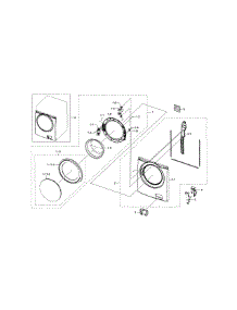 Frame Front & Door parts for Samsung Washer WF330ANB/XAA-06 from AppliancePartsPros.com