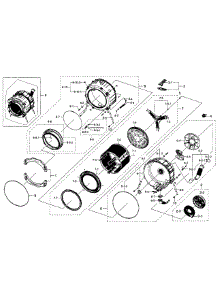 Tub-Drum parts for Samsung Washer WF350ANW/XAA-03 from AppliancePartsPros.com