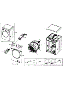 Main Section parts for Samsung Washer WF350ANW/XAA-03 from AppliancePartsPros.com