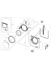 Frame parts for Samsung Washer WF350ANW/XAA-06 from AppliancePartsPros.com