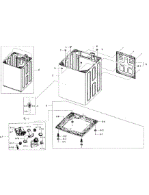 Frame parts for Samsung Washer WA48J7700AW/A2-02 from AppliancePartsPros.com