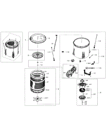 Tub Parts parts for Samsung Washer WA48J7700AW/A2-01 from AppliancePartsPros.com