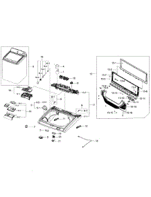 Cover-Top parts for Samsung Washer WA48J7700AW/A2-01 from AppliancePartsPros.com