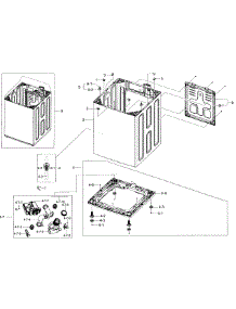 Frame parts for Samsung Washer WA48J7700AW/A2-01 from AppliancePartsPros.com