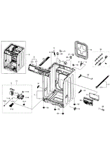 Frame parts for Samsung Washer WF350ANR/XAA-07 from AppliancePartsPros.com