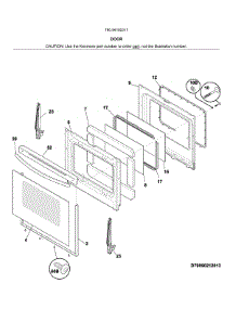 Door parts for Kenmore Range 790.94192317 (79094192317, 790 94192317) from AppliancePartsPros.com