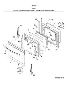 Door parts for Kenmore Range 790.92647810 (79092647810, 790 92647810) from AppliancePartsPros.com