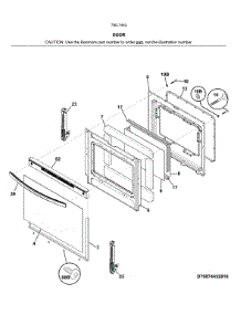 Door parts for Kenmore Range 790.74439810 (79074439810, 790 74439810) from AppliancePartsPros.com