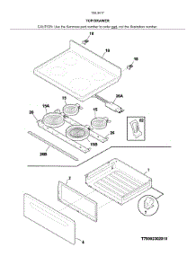 Top / Drawer parts for Kenmore Range 790.94172315 (79094172315, 790 94172315) from AppliancePartsPros.com